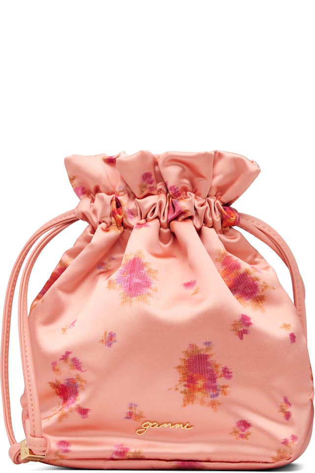 GANNI — Pink Printed Nylon Pouch