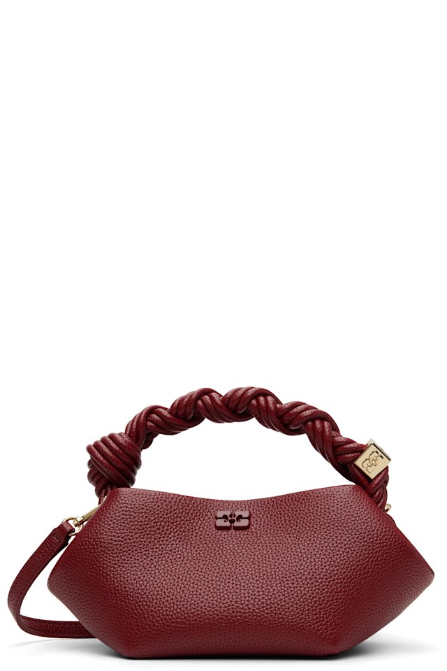 GANNI — Red Grained Mini Bou Bag