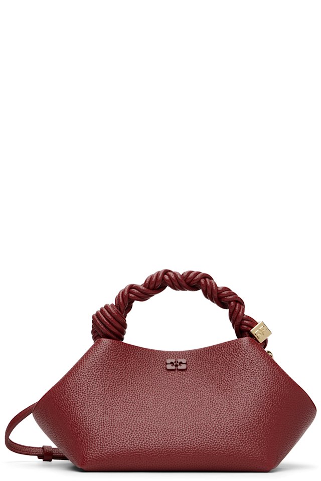 GANNI — Red Grained Small Bou Bag