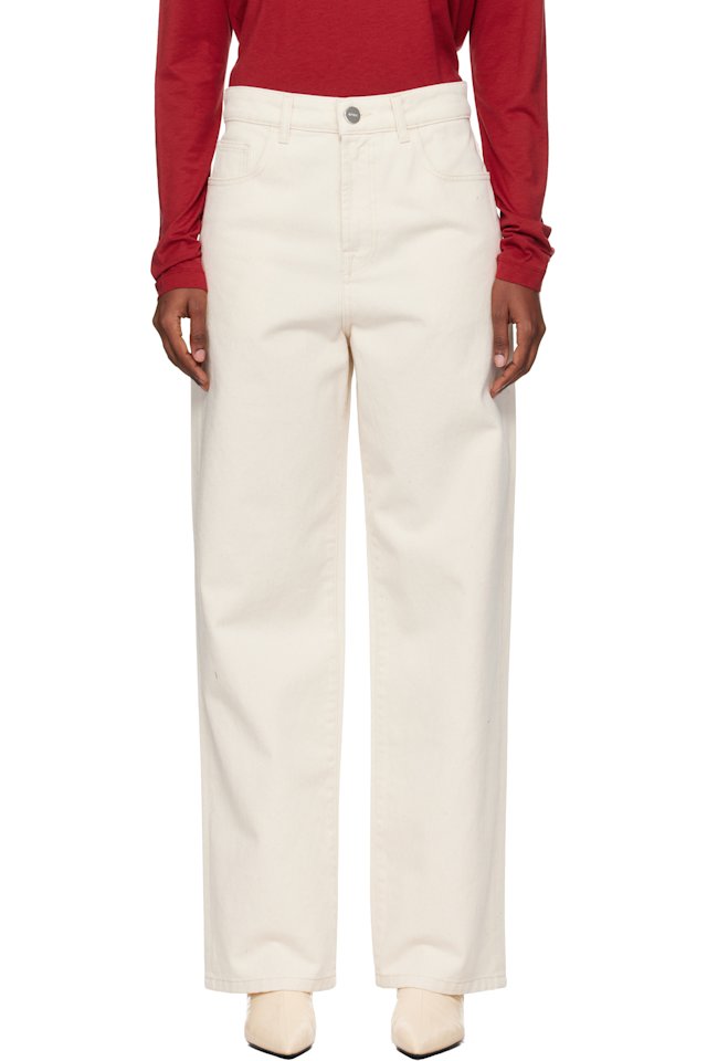 Róhe — Off-White Baggy Fit Jeans