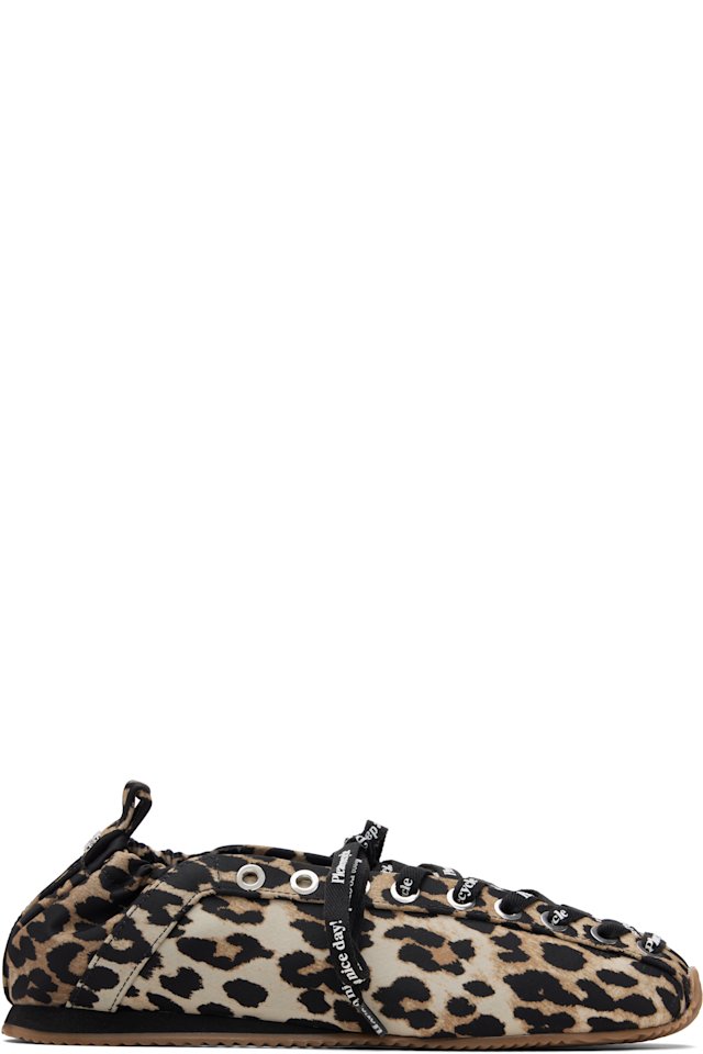 GANNI — Brown & Black Sporty Ballerina Flats