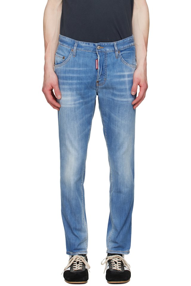 Dsquared2 — Blue Light Wash Skater Jeans