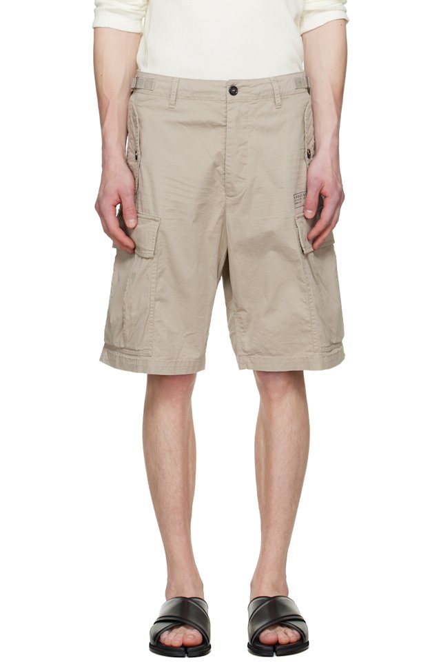 Dsquared2 — Beige Light Cotton Utility Kawaii Shorts