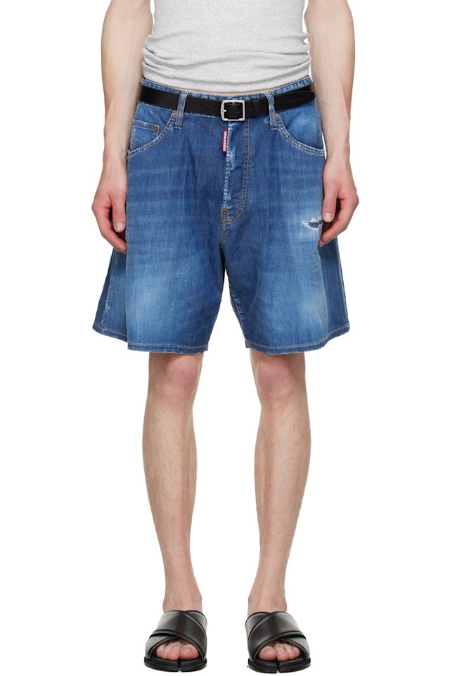 Dsquared2 — Blue Medium Wash Denim Boxer Shorts