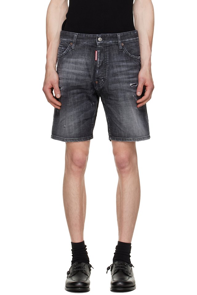 Dsquared2 — Black Marine Denim Shorts