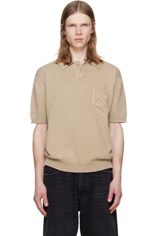 Dsquared2 — Beige 'Dsquared2 Signature' Short Sleeves Polo