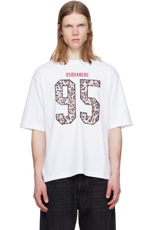 Dsquared2 — White Wild2 Loose Fit T-shirt