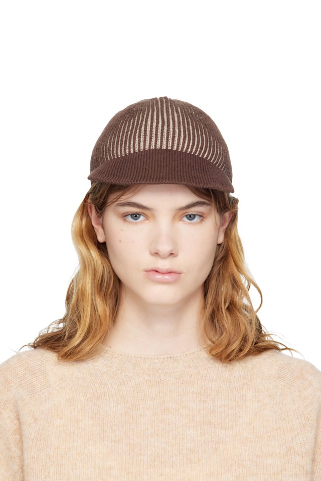 YMC — Brown & Beige Knitted Cap
