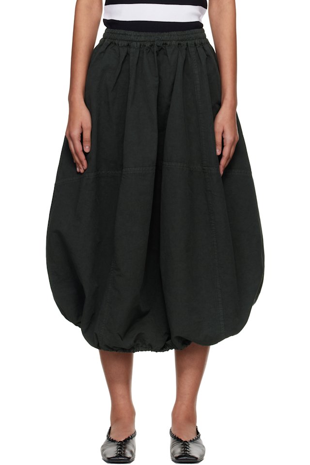 YMC — Khaki Parachute Midi Skirt