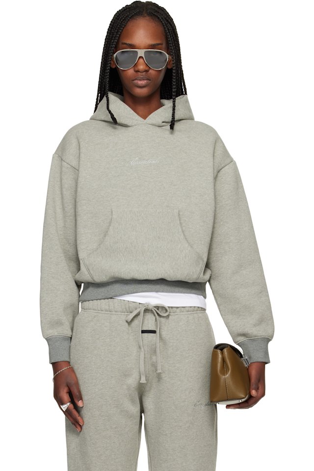 Fear of God ESSENTIALS — Gray Signature Classic Hoodie