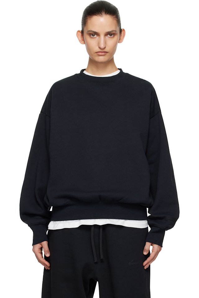 Fear of God ESSENTIALS — Black Classic Crewneck Sweatshirt