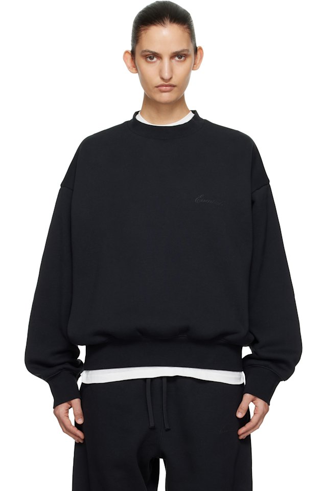 Fear of God ESSENTIALS — Black Classic Crewneck Sweatshirt