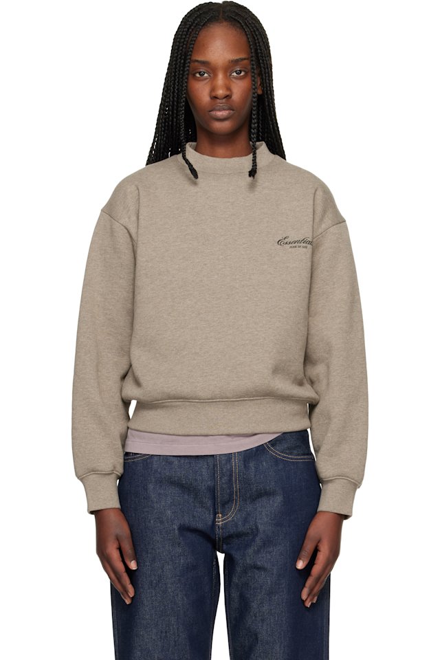 Fear of God ESSENTIALS — Brown Classic Crewneck Sweatshirt