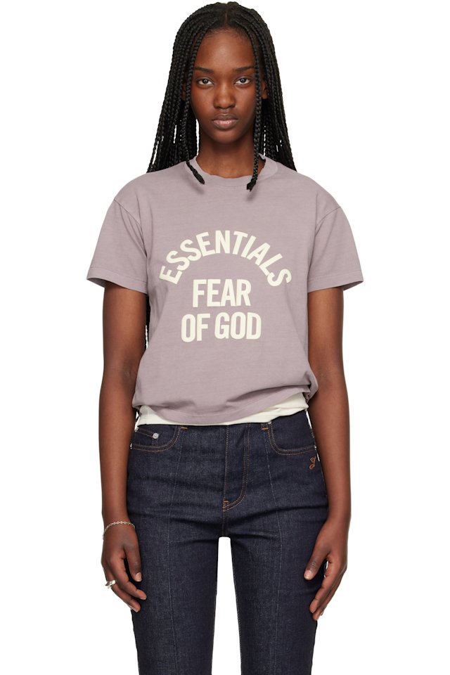 Fear of God ESSENTIALS — Purple Campus Classic Short Sleeve T-shirt