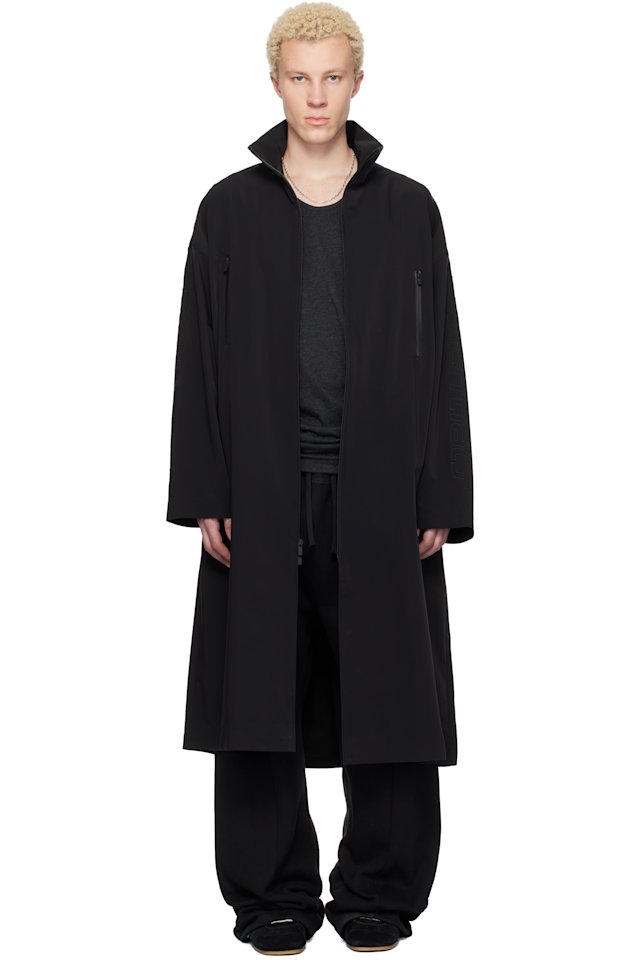 Fear of God ESSENTIALS — Black Active Trace Full Length Trench Coat