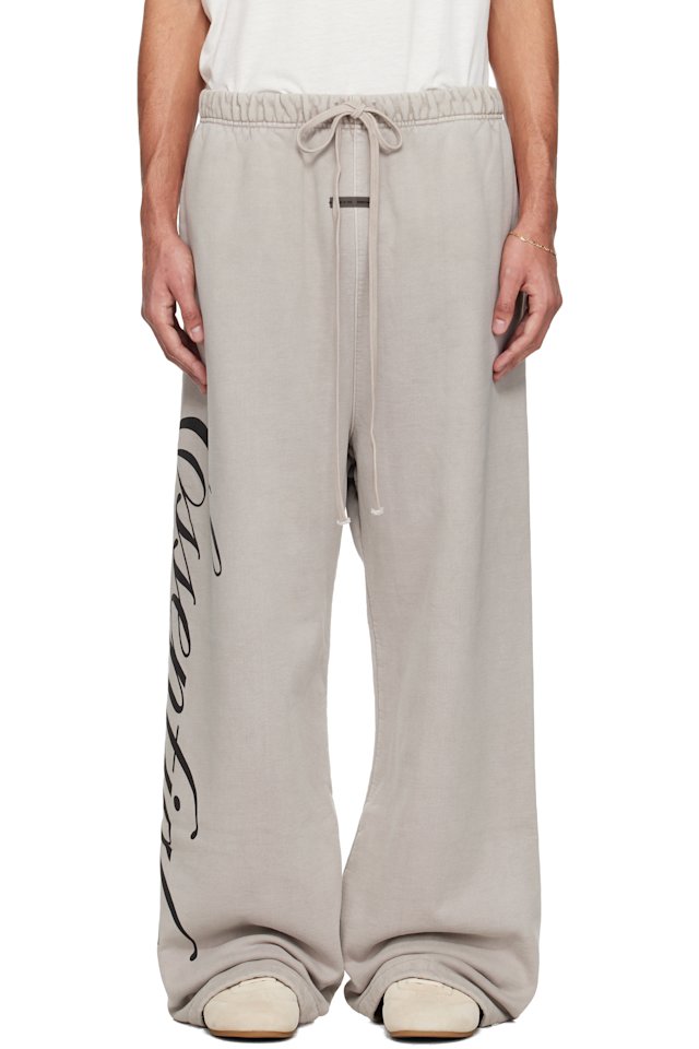 Fear of God ESSENTIALS — Gray Holiday Heavy Fleece Lounge Sweatpants