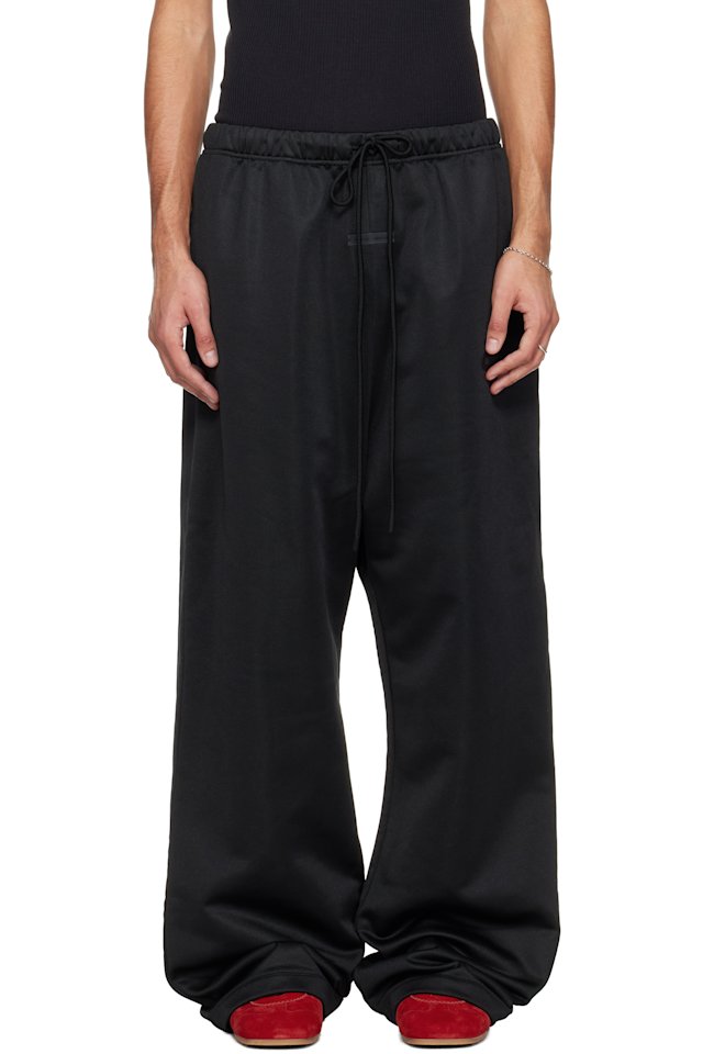 Fear of God ESSENTIALS — Black Holiday Satin Fleece Lounge Sweatpants