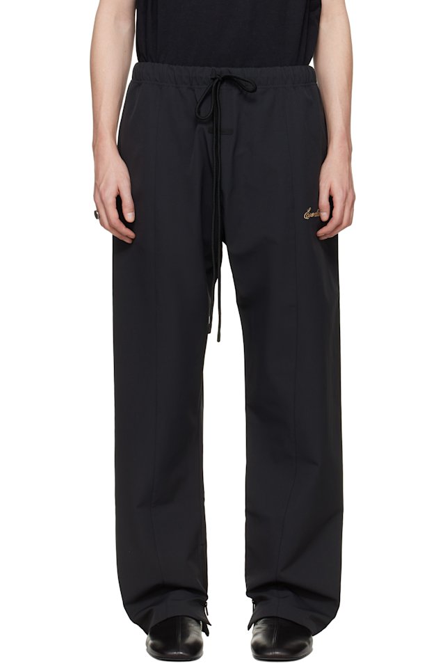 Fear of God ESSENTIALS — Black Signature Track Pants