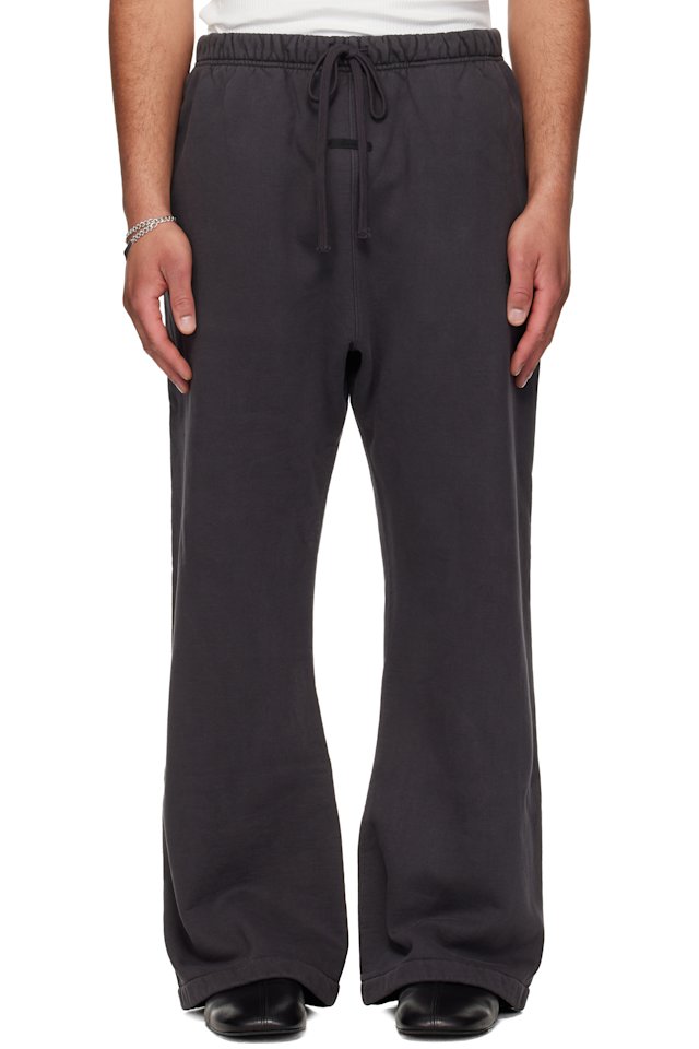 Fear of God ESSENTIALS — Black Signature Classic Flare Sweatpants