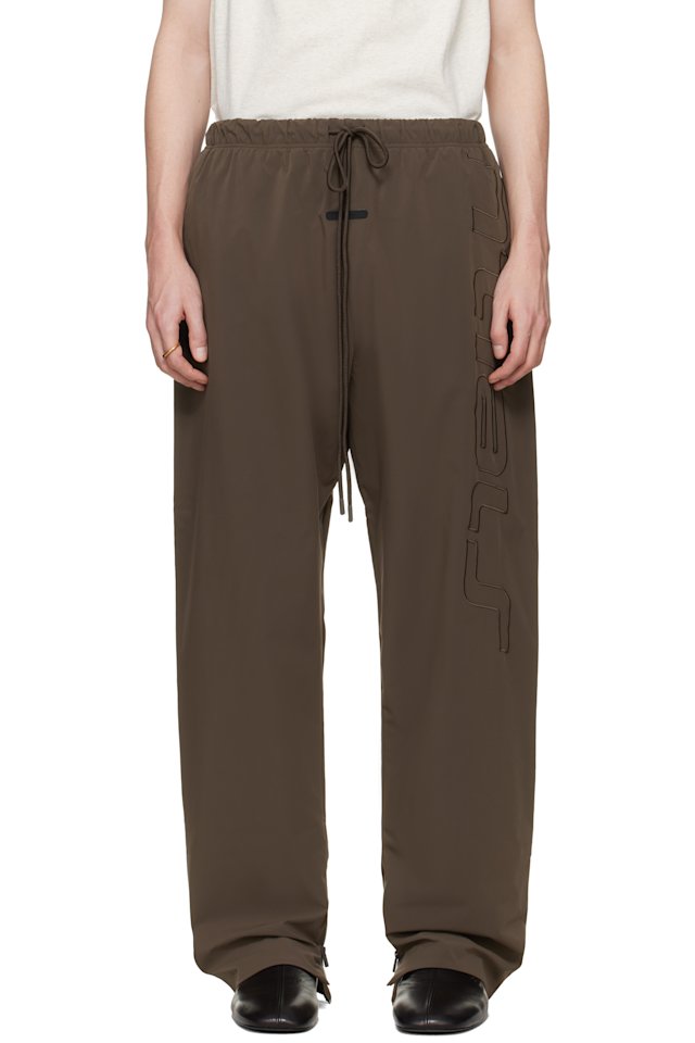 Fear of God ESSENTIALS — Brown Active Trace Track Pants