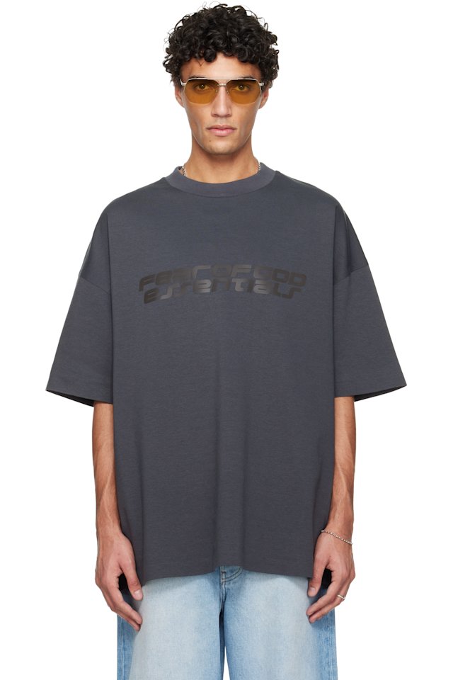 Fear of God ESSENTIALS — Gray Holiday 90s Short Sleeve T-shirt