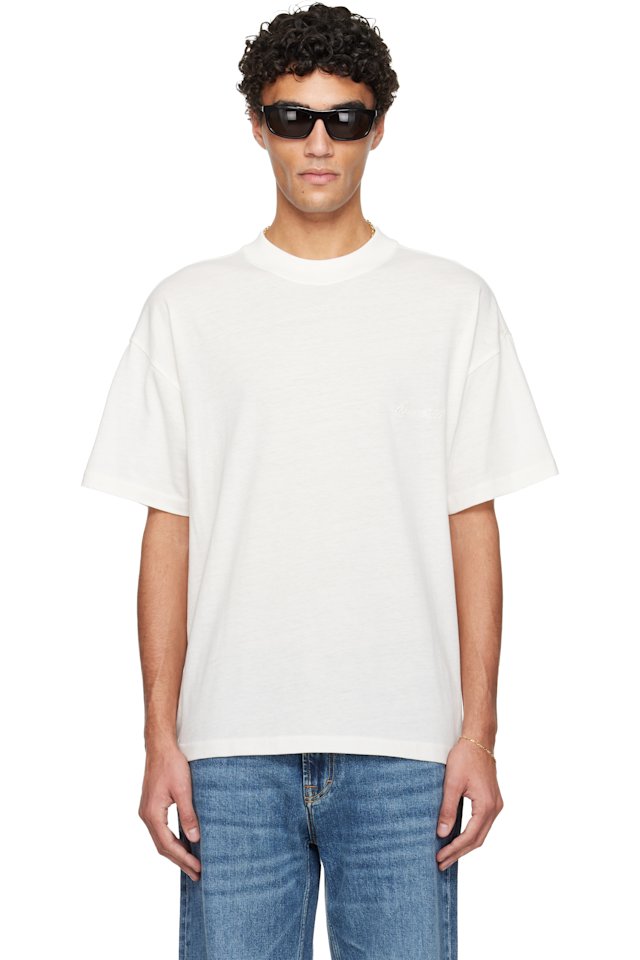 Fear of God ESSENTIALS — Off-White Holiday Embroidered Essential T-shirt