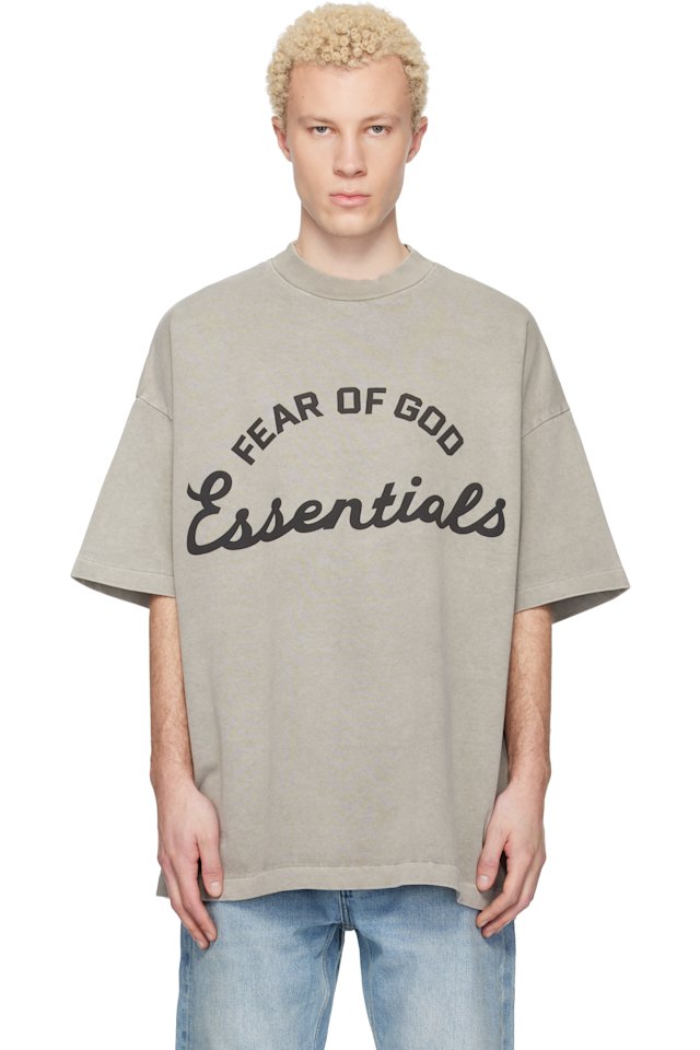 Fear of God ESSENTIALS — Taupe Training 90s Short Sleeve T-shirt