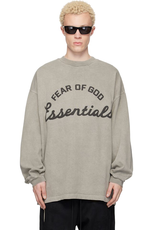Fear of God ESSENTIALS — Taupe Training 90s Long Sleeve T-shirt