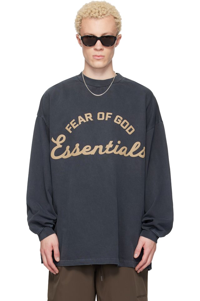 Fear of God ESSENTIALS — Gray Training 90s Long Sleeve T-shirt