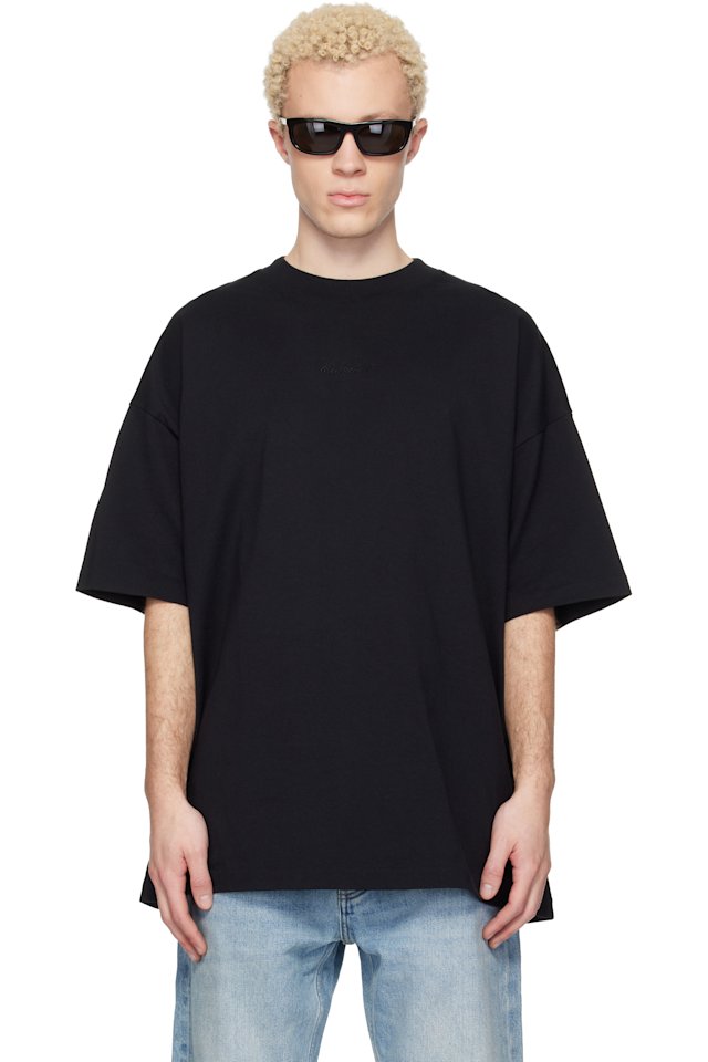 Fear of God ESSENTIALS — Black Signature 90s Short Sleeve T-shirt