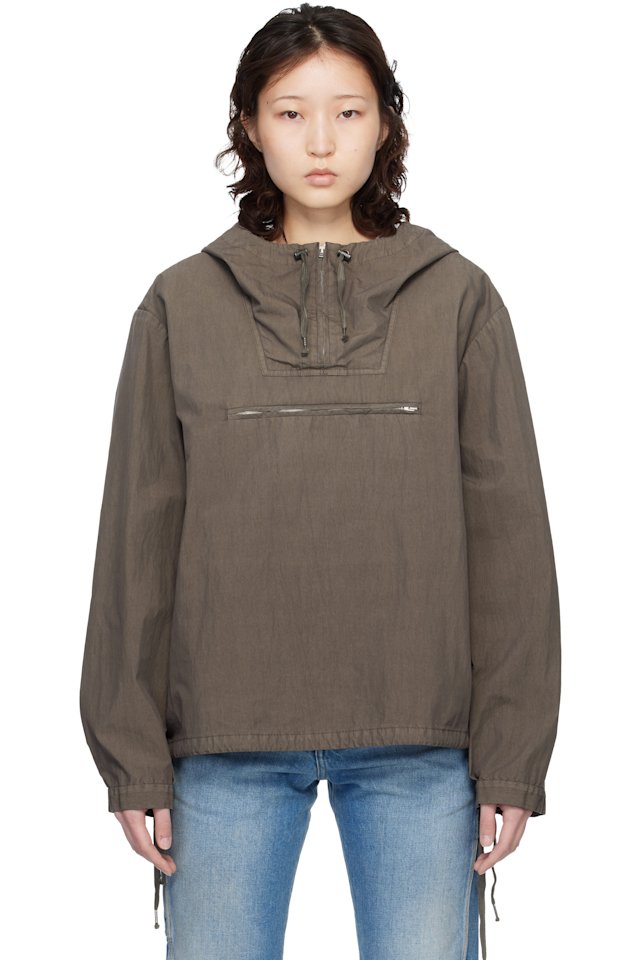Maison Margiela — Taupe Cotton Caban Anorak