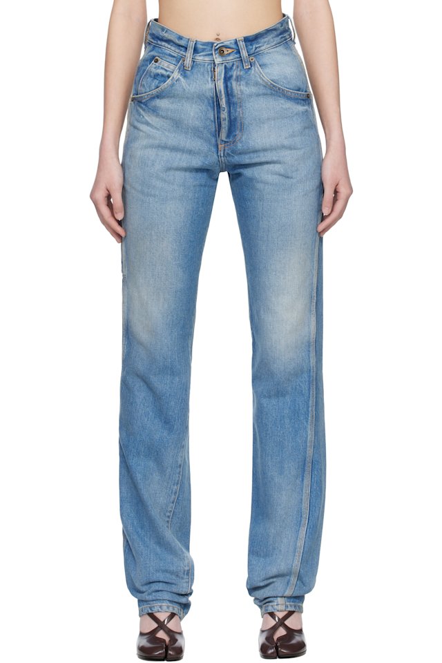 Maison Margiela — Blue Straight-Leg Jeans