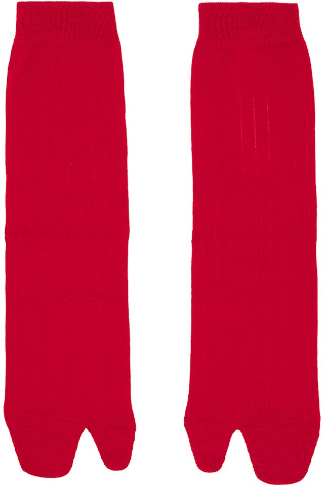 Maison Margiela — Red Tabi Socks