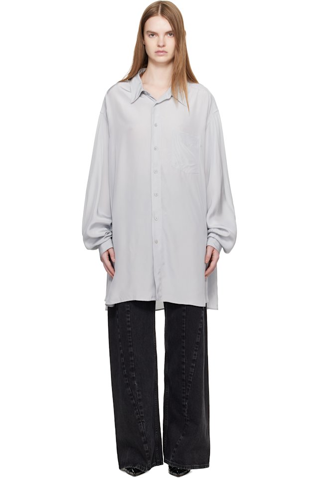 Maison Margiela — Gray Long-Sleeved Shirt