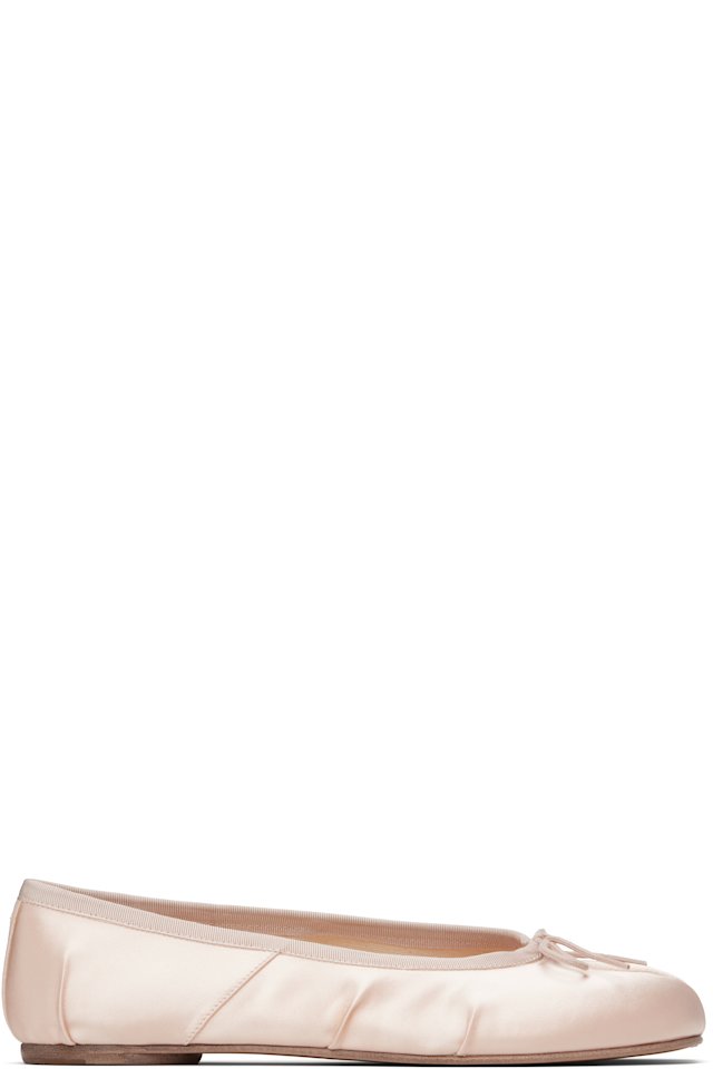Maison Margiela — Pink Tabi Satin Ballerina Flats
