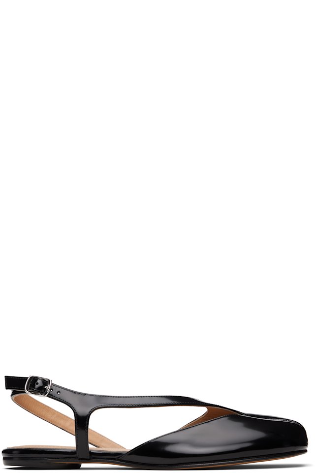 Maison Margiela — Black Tabi Slingback Ballerina Flats