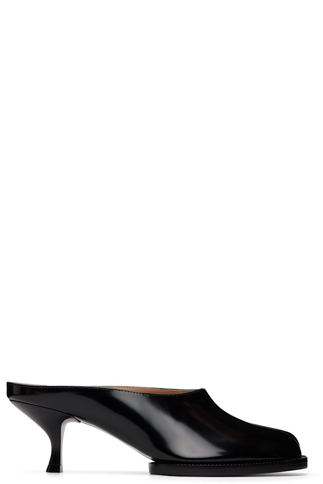 Maison Margiela — Black Tabi City Evening Mule Heels