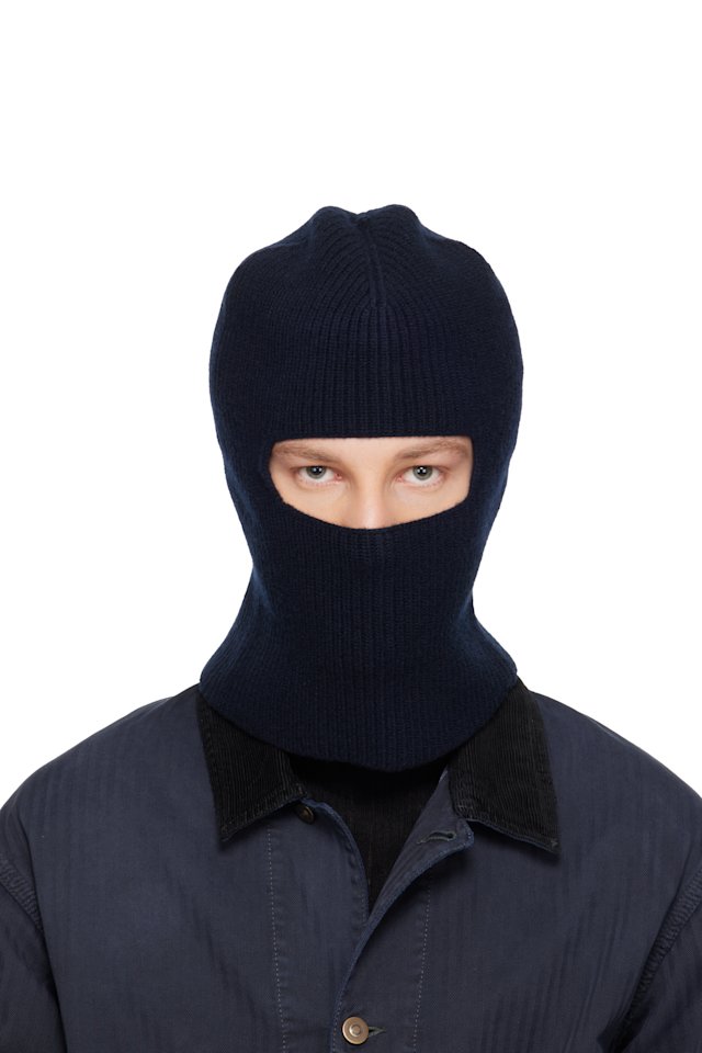 Maison Margiela — Navy Virgin Wool Balaclava