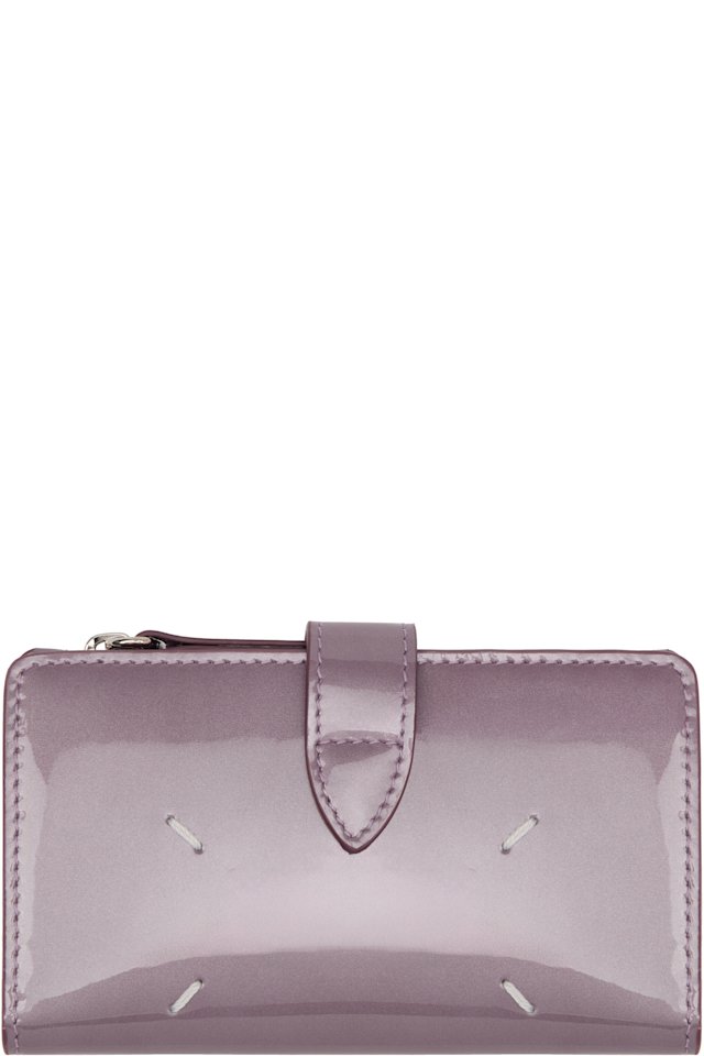 Maison Margiela — Purple Four Stitches Zip Card Holder