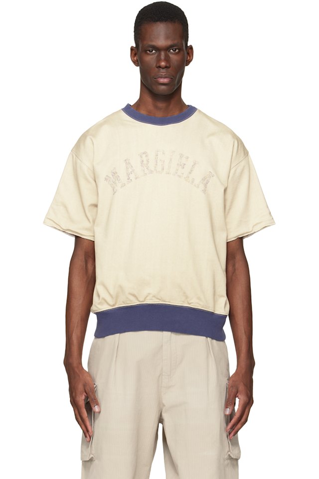 Maison Margiela — Off-White Cotton Varsity T-shirt