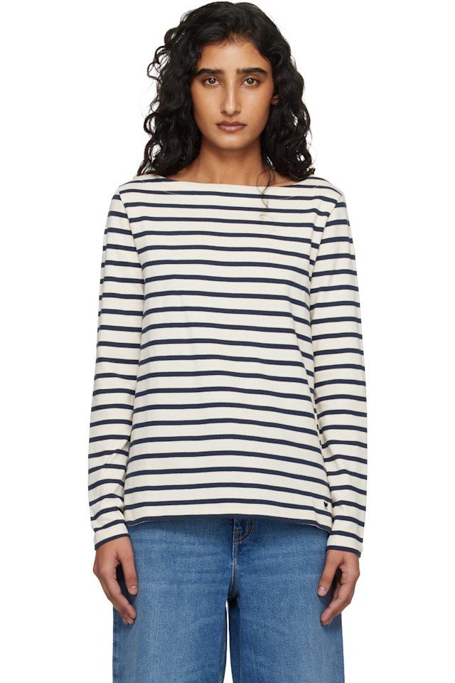 Weekend Max Mara — Off-White & Navy Erasmo T-shirt