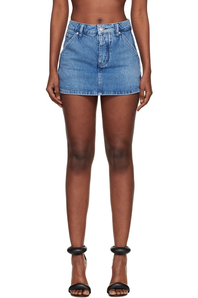 Alexander Wang — Blue Denim Carpenter Mini Skort