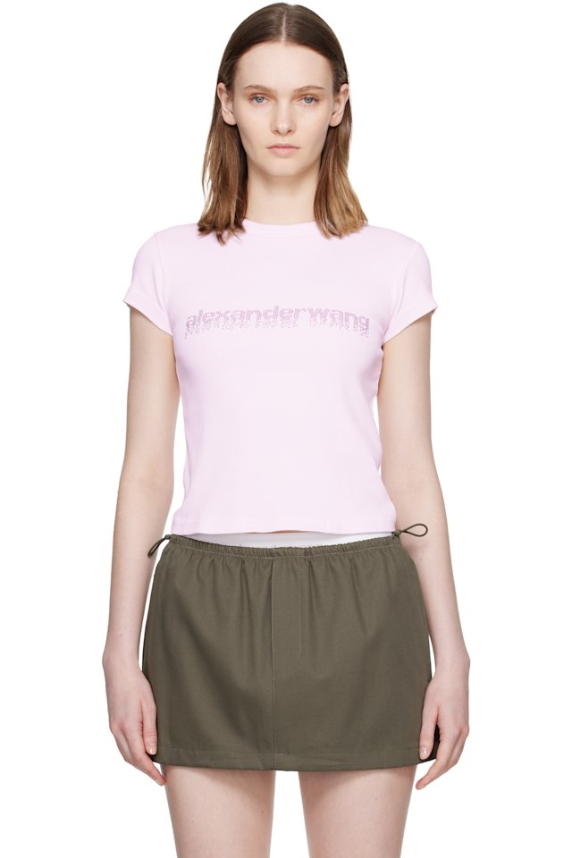 Alexander Wang — Pink Hotfix Graphic Baby T-shirt