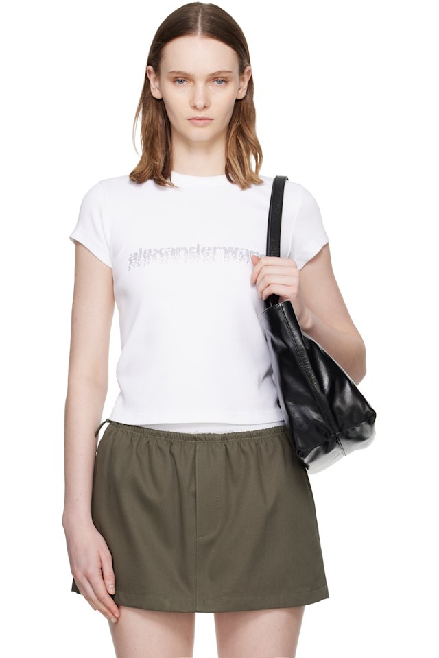 Alexander Wang — White Hotfix Graphic Baby T-shirt
