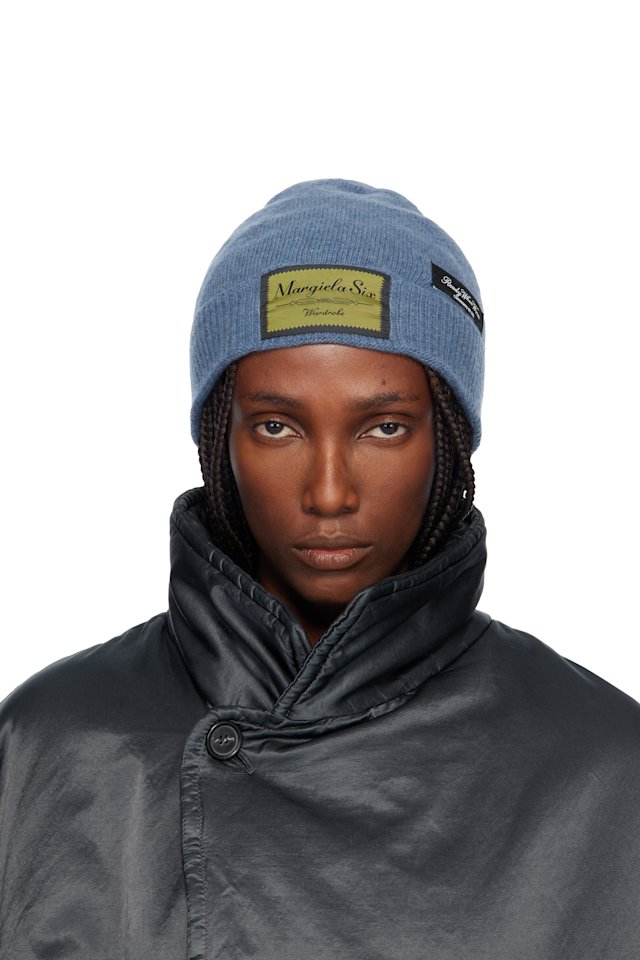 MM6 Maison Margiela — Blue Access Labels Story Beanie
