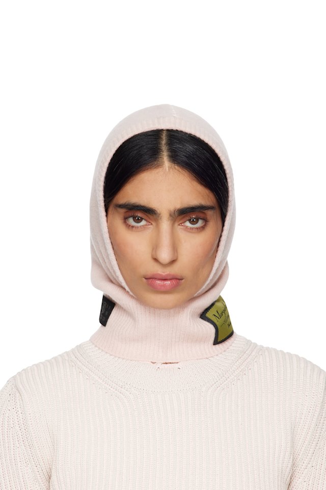 MM6 Maison Margiela — Pink Access Labels Story Gauge 7 Balaclava