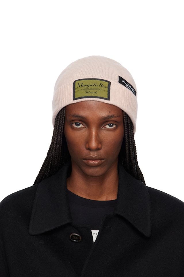 MM6 Maison Margiela — Pink Access Labels Story Beanie