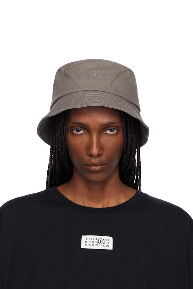 MM6 Maison Margiela — Gray Cotton Canvas Bucket Hat