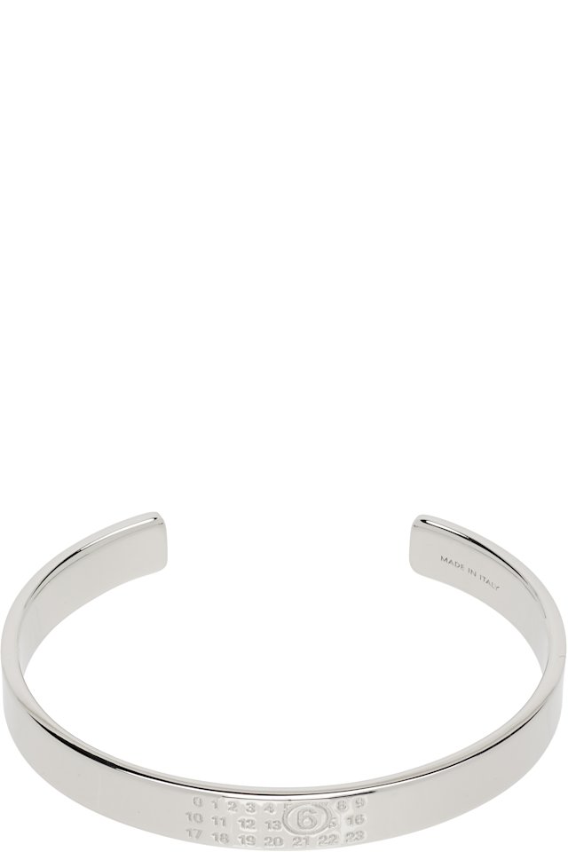 MM6 Maison Margiela — Numerical Minimal Signature Cuff Bracelet