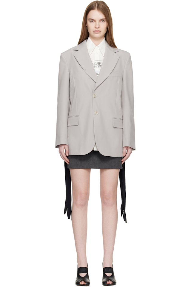 MM6 Maison Margiela — Gray Wool-Blend Blazer